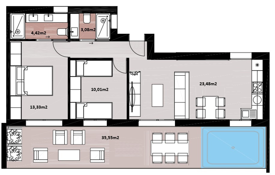 Apartamento en venta en Estepona